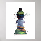 Bishop – チェス – アート ポスター (正面)