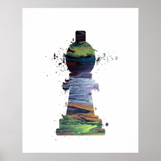 Bishop – チェス – アート ポスター (正面)