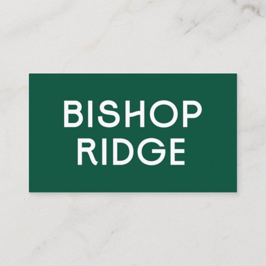 Bishop Ridgeカード 名刺 (裏面)