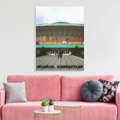 Biskek Frunze共産主義建築サーカス キャンバスプリント (インサイチュ (リビング))