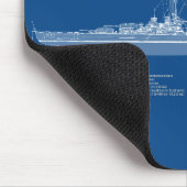 Bismarck – 戦艦の青写真プランABD マウスパッド (コーナー)