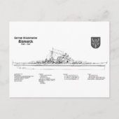 Bismarck – 戦艦の青写真プランBD ポストカード (正面)
