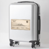 Bismarck – 戦艦の青写真プランSD シール (スーツケース)