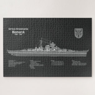Bismarck – 戦艦ブループリント計画PD ジグソーパズル