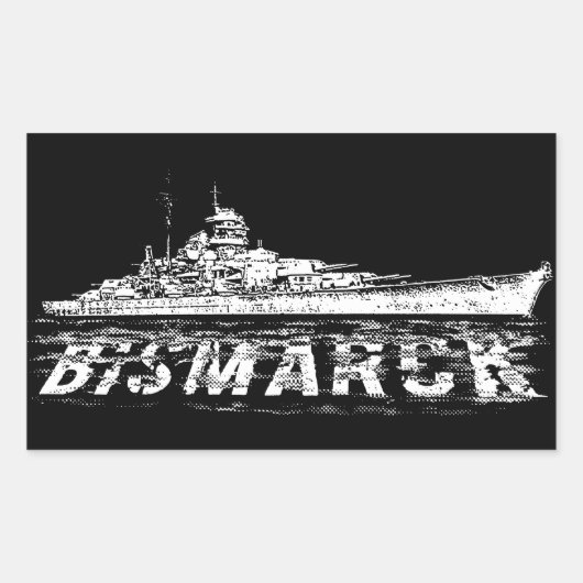 Bismarck Rectangleステッカー 長方形シール (正面)