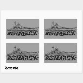 Bismarck Rectangleステッカー 長方形シール (シート)