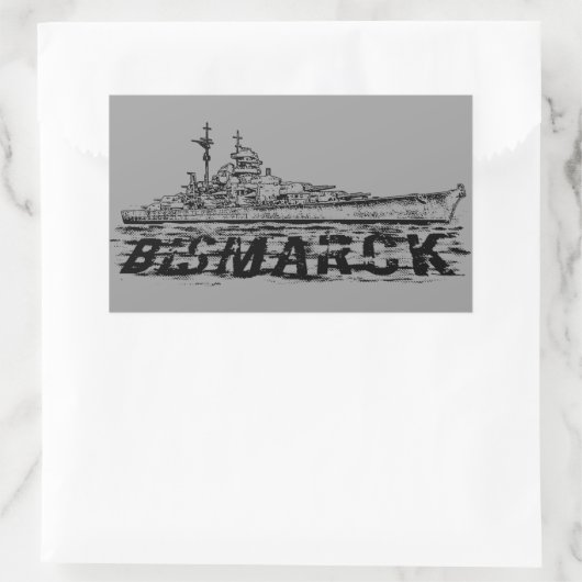 Bismarck Rectangleステッカー 長方形シール (バッグ)