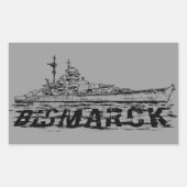 Bismarck Rectangleステッカー 長方形シール (正面)