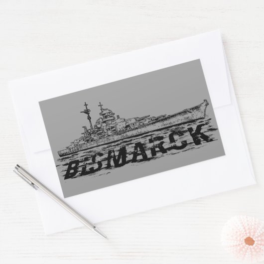 Bismarck Rectangleステッカー 長方形シール (封筒)