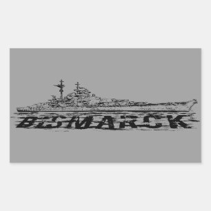 Bismarck Rectangleステッカー 長方形シール