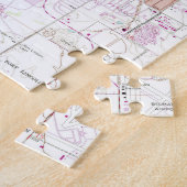 Bismarkノースダコタ(1962年)のヴィンテージの地図 ジグソーパズル (側面)