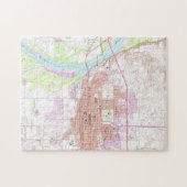 Bismarkノースダコタ(1962年)のヴィンテージの地図 ジグソーパズル (横)