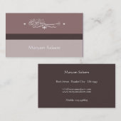 Bismillahのイスラム教のイスラム教のハートのかわいい花柄 名刺 (正面/裏面)