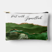 Bismillah Alhamdullilah Green Agate アクセサリーポーチ (正面)