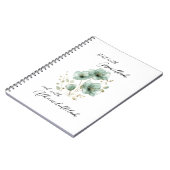 Bismillah Alhamdullilah Green Floral ノートブック (左側)