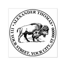 Bisonヴィンテージスケッチ名差出人住所