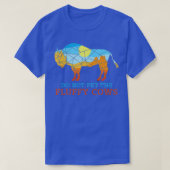Bison国立公園のふわふわした牛をペットにしない Tシャツ (デザイン正面)