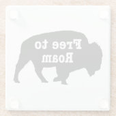 Bison自由にローム ガラスコースター (裏面)