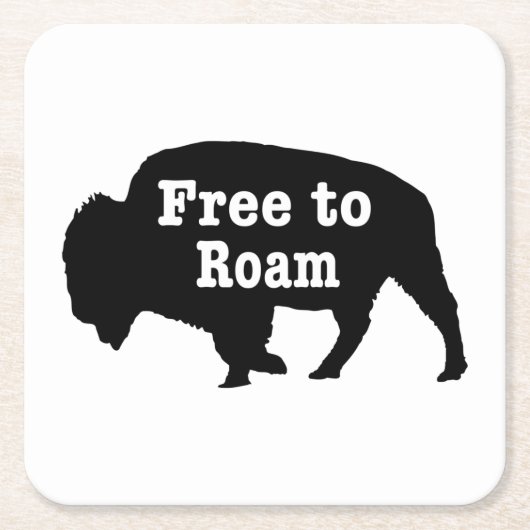 Bison自由にローム スクエアペーパーコースター (正面)