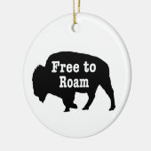 Bison自由にローム セラミックオーナメント (左)