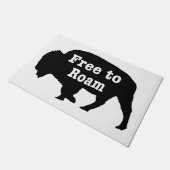 Bison自由にローム ドアマット (アングル)