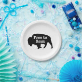 Bison自由にローム ペーパープレート (パーティー)