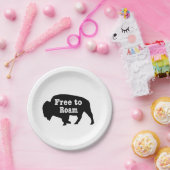 Bison自由にローム ペーパープレート (パーティー)