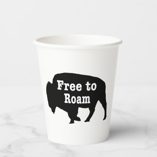 Bison自由にローム 紙コップ (正面)