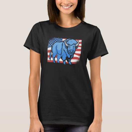 Bison Animal Wildlife  American Bison Tシャツ (正面)