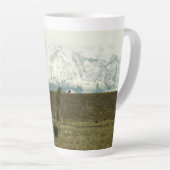 Bison at Grand Teton国立公園写真 カフェラテマグ (右アングル)