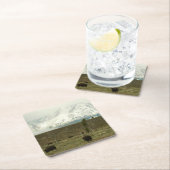 Bison at Grand Teton国立公園写真 スクエアペーパーコースター (インサイチュ)