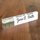 Bison at Grand Teton国立公園写真 デスクネームプレート (側面)