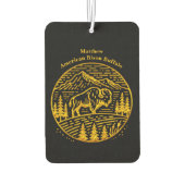 Bison at Sunset in Mountain Landscape カーエアーフレッシュナー (裏面)