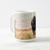 Bison At The Water コーヒーマグカップ (正面左)