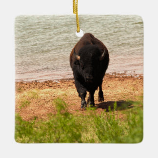 Bison at the Water セラミックオーナメント