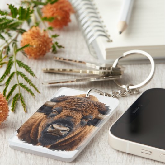 Bison / Buffalo キーホルダー (正面右)