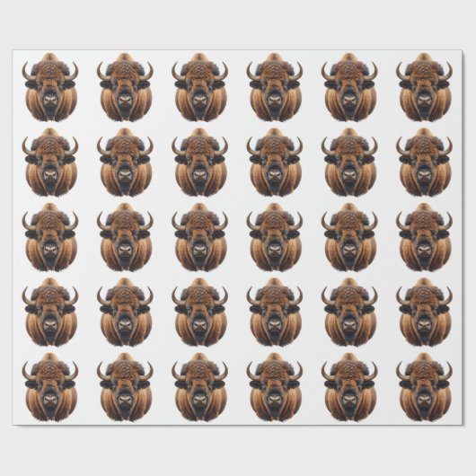 Bison / Buffalo ラッピングペーパー (フラット)