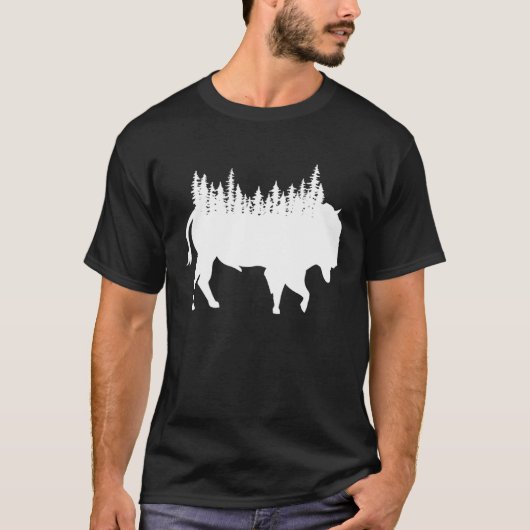 Bison Buffalo Buffalo National Park Natural Americ Tシャツ (正面)