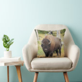Bison Bull Throw Pillow クッション (椅子)
