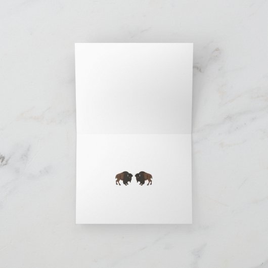 Bison Greeting Card カード (内部)