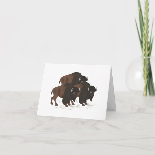 Bison Greeting Card カード (正面)