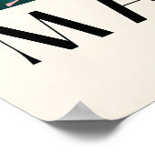 Bison in Bathtub Art Print Tropical Bathroom ポスター (角)