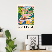 Bison in Bathtub Art Print Tropical Bathroom ポスター (ホームオフィス)