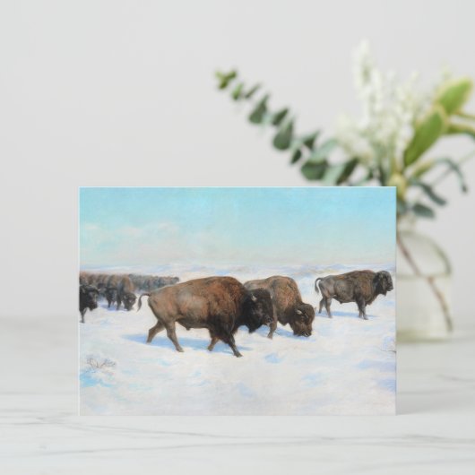 Bison in the Snow (by Rosa Bonheur) カード (スタンド正面)