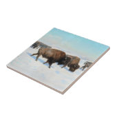 Bison in the Snow (by Rosa Bonheur) タイル (側面)