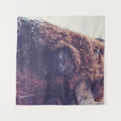 BISON IN THE WINTER タペストリー (正面(横))