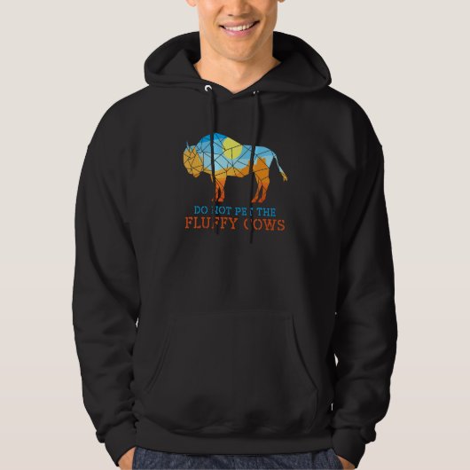 Bison National Park Teeのふわふわした牛をペットにしない パーカ (正面)