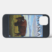 Bison Scene – アラスカ、デルタジャンクション Case-Mate iPhoneケース (裏面 (横))