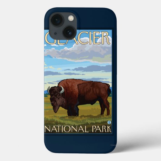 Bison Scene - Glacier National Park, MT Case-Mate iPhoneケース (裏面)