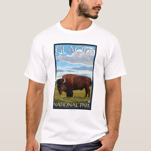 Bison Scene - Glacier National Park, MT Tシャツ (正面)